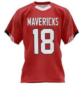 Uniforme de football américain de haute qualité, faible MOQ, en stock, meilleure qualité, prix abordable, unisexe, manches courtes, 100% polyester, vêtements de sport - Product Image 1