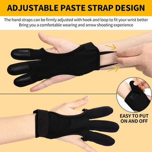 Guantes Profesionales para Tiro con Arco |   Puntas de los Dedos de Cuero Vacuno de Liberación Suave |   Fabricante al por Mayor - Product Image 6