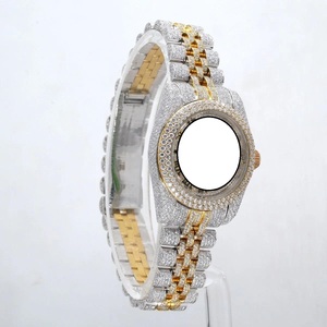 NYC DIAMOND EMPIRE นาฬิกาข้อมือผู้ชายสีเหลืองทองสุดหรู ตัวเรือนทรงสี่เหลี่ยม 41 มม. กระจกแซฟไฟร์ ระบบกลไกอนาล็อก ปุ่มกด - Product Image 2