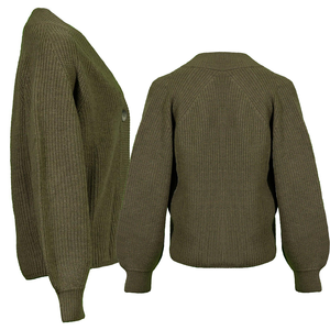 Cárdigan de Lana Merino de Primera Calidad para Mujer, Cuello en V, Un Botón - Product Image 3