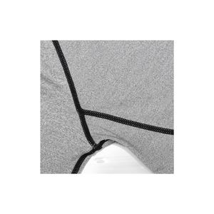 Camiseta Deportiva de Manga Larga para Hombre, Cuello Alto, Gris, Tejido de Punto, Secado Rápido, Corte Ajustado - Product Image 4