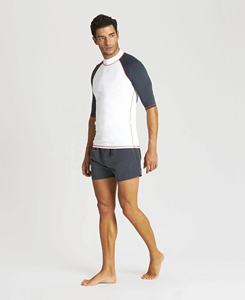 Vêtements de surf imprimés numériquement anti-UV à manches courtes pour hommes avec fonction de protection d'urgence Expédition rapide - Product Image 2