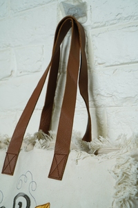 2026 Custom Bohemian Trending Women's <b>Small</b> Cotton Handle Messenger Tote Bag Machine Embroidered Design Light <b>Weight</b> Open Lady - Product Image 3