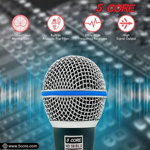 Microfono vocale dinamico professionale per cantare Karaoke 5 CORE unidirezionale cardioide palmare microfono acciaio griglia in metallo - Product Image 5