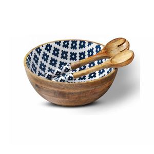 Bol en bois véritable naturel de haute qualité avec base en métal bol en bois fait à la main bol de service de nourriture et de salade en bois au prix de gros - Product Image 6