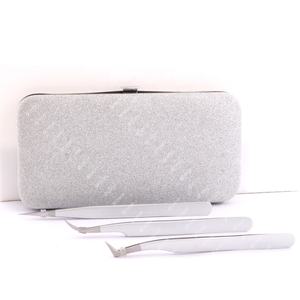 Pochette magnétique légère et portable de marque personnalisée avec pince à épiler Ensemble de 3 4 6 pièces Outil de beauté en acier inoxydable pour les cils - Product Image 4