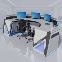 Console de salle de contrôle intelligente, mobilier de salle de contrôle sur mesure, bureau d'opérateur industriel, conception de poste de travail pour centre de commande