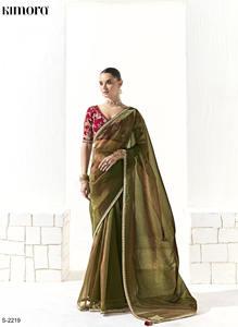 Sari de seda pesada de moda con bordado completo de hilo, lentejuelas y perlas, incluye blusa con bordado completo y blusa de diseñador - Product Image 6