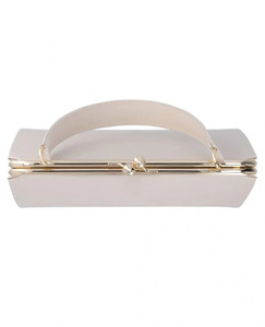 Bolso Casual de Alta Calidad para Mujer con Cierre de Marco, Bolso de Mano de Cuero Vacuno Genuino Beige 2026, Venta al Por Mayor OEM, Colores y Logotipo Personalizados - Product Image 2