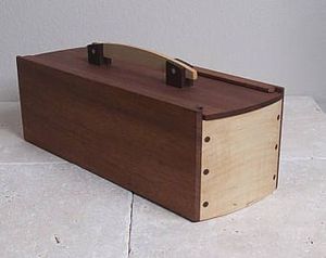 Vintage Wooden Wine Gift Packaging Case Metal Hardware Anniversary Birthday <b>Christmas</b> Holiday <b>Present</b> Collection - Product Image 2