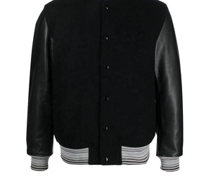 Varsity <b>Jackets</b> Wool Body Genuine <b>Leather</b> Sleeves Winter Wear Smart Stylish Varsity <b>Jacket</b> for <b>men</b> - Product Image 2