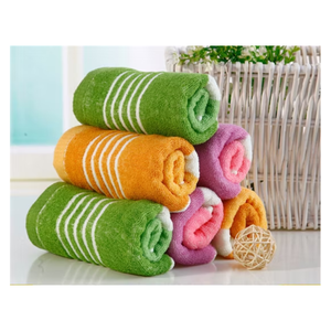 Serviette de bain en coton pur jacquard teint en fil, séchage rapide, douce, très absorbante, pour la maison et l'hôtel - Product Image 2