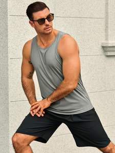 Camisetas sin mangas para hombre, chaleco muscular de punto, licra, poliéster, secado rápido, transpirable, ecológico, 220g, impresión digital, gimnasio, fitness, entrenamiento - Product Image 4