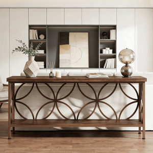 Moderna Consolle Lunga in Legno Massello per Casa, Appartamento e Hotel - Product Image 1
