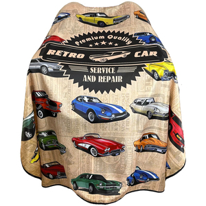 ผ้าคลุมตัดผมคุณภาพสูงสำหรับร้านเสริมสวย ลายพิมพ์ดีไซน์เนอร์ ผ้าคลุมช่างตัดผมกันน้ำ ปรับระดับคอได้ - Product Image 1