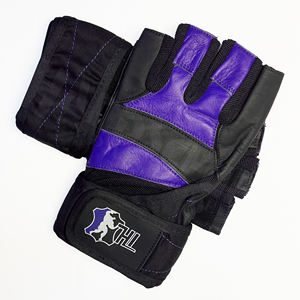 Gants de musculation professionnels Deep Purples avec bandes de maintien robustes pour les poignets |   Poignée antidérapante de qualité supérieure pour un équipement de musculation ultime - Product Image 6