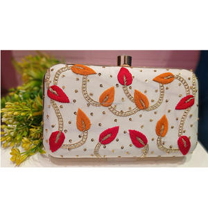 Bolso de noche de diseño moderno para mujer, monedero de mano de Rosario DE BODA bordado, Metal de moda para ocasiones especiales, patrón cuadrado - Product Image 3