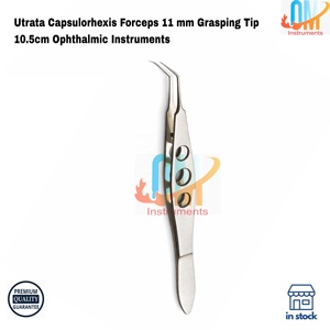 Pinzas de Capsulorrexis Utrata de 11 mm con Punta de Agarre de 10.5 cm, Instrumentos Oftálmicos de Acero Inoxidable de Grado Médico Reutilizables ISO - Product Image 2