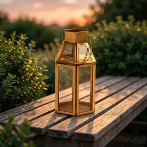 Artisan Design Brass/Glass <b>Lantern</b> Candle Holder Home Decoration Durable Metal Wedding <b>Mini</b> Decorative <b>Lantern</b> - Product Image 4