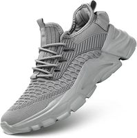 Chaussures de sport pour hommes bleues à lacets, rehaussantes, tendance, pour le jogging, la gym et l'entraînement, en caoutchouc et maille