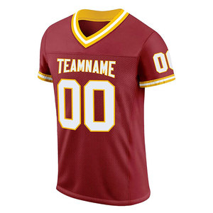 Best Quality Unisex American Football Jersey Custom Sublimation Breathable Quick Dry V-Neck Short Sleeve Football Jersey - Product Image 1