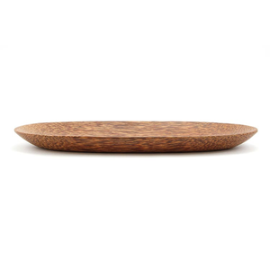 Plato ovalado de madera de suar de calidad alimentaria con acabado marrón claro para servir aperitivos y decorar la mesa de comedor en casa, artesanía de calidad exquisita. - Product Image 1