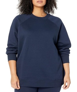 Nouveau design, sweat-shirt en coton pour femme, col rond, manches longues, épaules tombantes, uni, confortable, décontracté, fabriqué au Bangladesh - Product Image 5