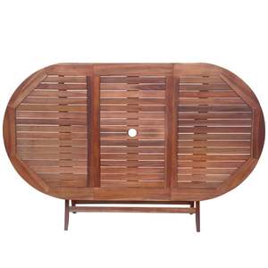 Ensemble de meubles de jardin en bois d'acacia brun, 9 pièces, design pliable - Product Image 4