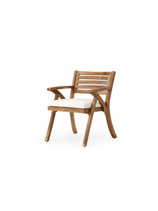 Chaise de salle à manger en bois écologique au design moderne avec accoudoirs, pour la maison, les appartements et l'extérieur - Product Image 5