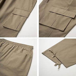 Pantalones Cargo para Hombre, Ajustados, Cómodos, Transpirables, Lavados, Casuales, de Aura Rex Apparel - Product Image 6