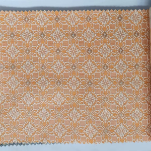 Rouleau de tissu jacquard brodé en georgette pour vêtements de mariage - Finition douce et lisse, poids moyen - Product Image 1