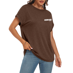 Camiseta cómoda de algodón para mujer, ropa informal de manga corta con estampado liso, estilo hip hop, para uso diario - Product Image 4