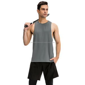 Débardeur de sport en coton pour homme, grande taille, sans manches, dos en Y, débardeur décontracté, camisole tricotée, débardeur de course d'été - Product Image 2