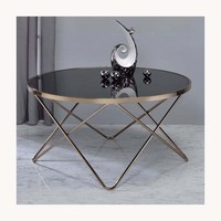 Ensemble de tables basses en métal et marbre, design moderne et luxueux, fait main, personnalisable, couleur et taille sur mesure, pour salon.