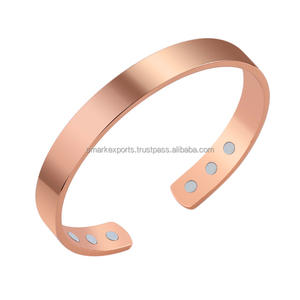 Adjustable <b>Magnetic</b> Copper Fashion <b>Bracelet</b> <b>for</b> Men <b>Women</b> Elegant Stylish Accessory with Pain Relief Size Customizable Bangle - Product Image 2