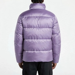 Chaqueta Acolchada Brillante para Hombre, Abrigo de Invierno Personalizado con Cuello Alto, Chaqueta Exterior Gruesa y Cálida - Product Image 2