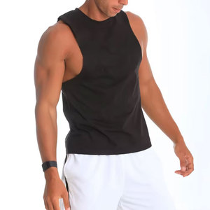 Débardeur de sport pour homme en polyester tricoté respirant de haute qualité, idéal pour la musculation et l'entraînement physique - Product Image 3