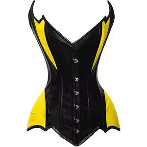 Corsets sculptants modernes haut de gamme en cuir vintage pour femmes, grandes tailles, sexy, au-dessus du buste, OEM - Product Image 6