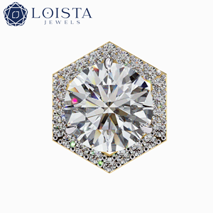 Diamant de laboratoire rond taille brillant pour boucles d'oreilles de fiançailles avec certificat IGI, bijoux de luxe pour femme - Product Image 4