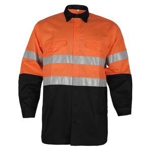 Chemise de travail haute visibilité pour homme, manches longues, couleurs contrastées jaune et noir, bandes réfléchissantes, tissu respirant - Product Image 5