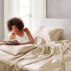 Set di Lenzuola in Raso di Lusso per Letto Singolo con Federe e Copripiumino, Collezione Premium per la Camera da Letto - Product Image 3