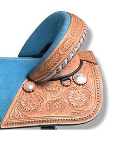 TI101OA069 Customized Western English Genuine Premium Leather <b>Treeless</b> Horse <b>Saddle</b> Stainless Steel Hardware for Riding - Product Image 4