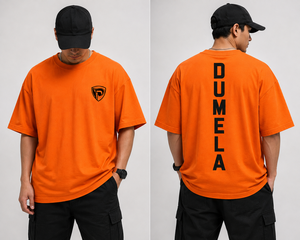 T-shirt décontracté pour homme, coupe classique, orange, manches courtes, col rond, en jersey tricoté 100 % coton, imprimé, anti-boulochage, respirant - Product Image 3