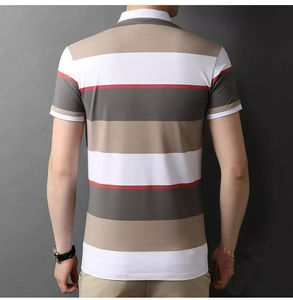 Chemise de sport pour homme personnalisée, de haute qualité, avec logo imprimé, anti-rides, noir et blanc, 100% coton - Product Image 6