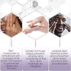 Crema protectora de la piel 4 oz Hidratante por tubo 50% Formulación de lanolina Crema calmante sin perfume para estuche de piel áspera - Product Image 4