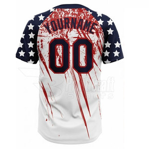 Nieuwe stijl sportkleding honkbal shirts met twee knopen, heavy duty, milieuvriendelijk - Product Image 3