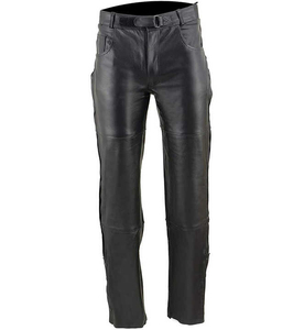 Anti-wrinkle <b>Men's</b> Real Cowhide <b>Leather</b> Pants Cargo Quilted Panel Breeches <b>Trousers</b> Genuine <b>Leather</b> Pant for <b>Men</b> - Product Image 1