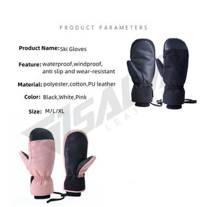 Gants de snowboard avec protège-poignets intégrés pour hommes et femmes, imperméables, chauds, avec doublure intérieure - Product Image 3