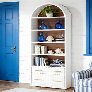 Elegante Libreria e Vetrina dal Design Arcuato con Ampi Cassetti Portadocumenti per Esposizione e Soluzioni di Archiviazione - Product Image 2