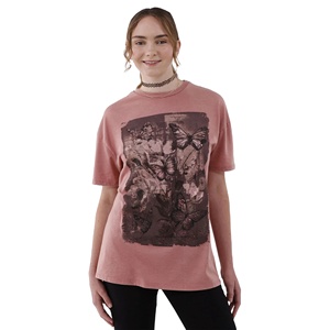 Camisetas de Punto Casuales con Cuello Redondo para Mujer, Tallas Grandes, Manga Corta, Ajuste Delgado, Transpirables, Ecológicas, Estampado Personalizado, Nueva Llegada - Product Image 4
